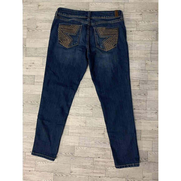 PEOPLES LIBERATION Crop Jeans‎ Size 7/8 Gem Embroidered - Picture 5 of 12